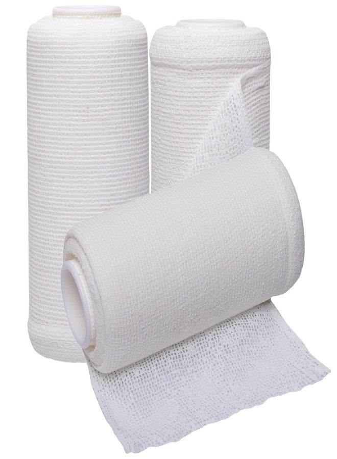 Vakly 4" Unna Boot Bandage Gauze Dressing with Zinc Oxide [4” x 10 Yards] Provides Customized Compression + Self Adhesive Cover Wrap (3 of Each) Individually Packaged - Image 3